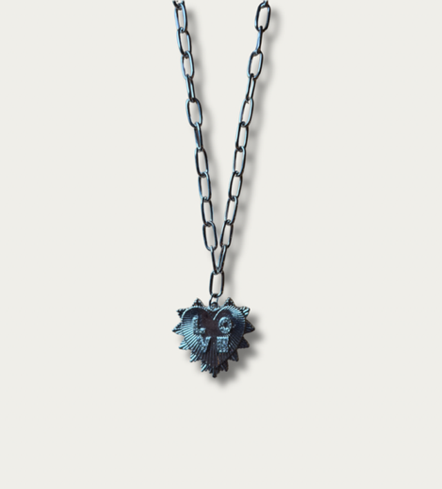 Silver Love Charm Necklace
