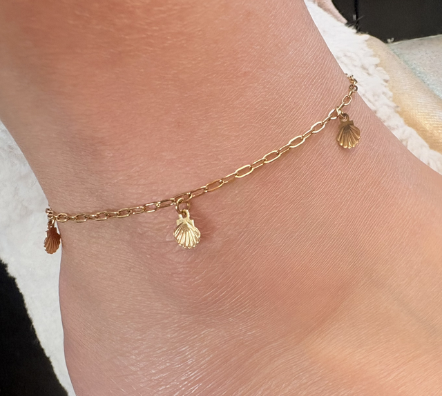 Chaîne de cheville - coquillage 