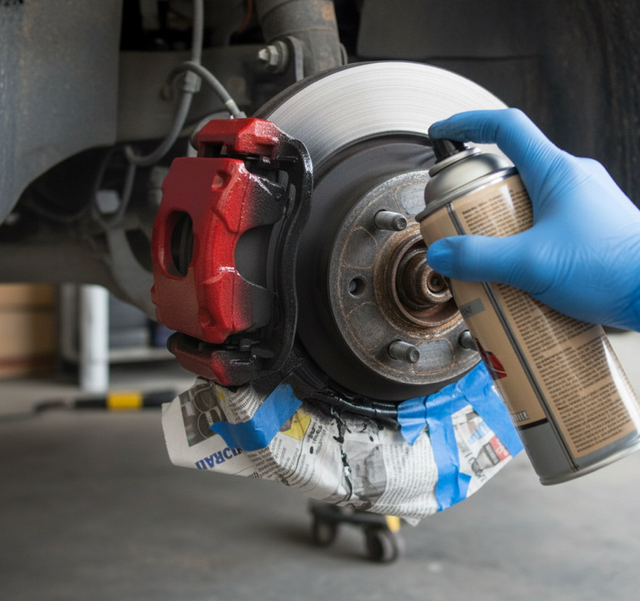 🎨 barvy LAK NA BRZDOVÝ TŘMEN K2 400 ML ČERVENÁ - Lak na brzdové třmeny a bubny K2 L346CE