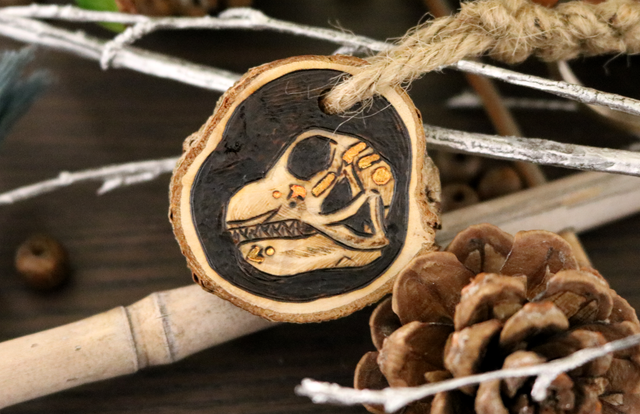 Brachiosaure - Pyrogravure - PIECE UNIQUE