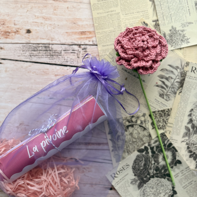 Kit crochet – La pivoine (personnalisable)