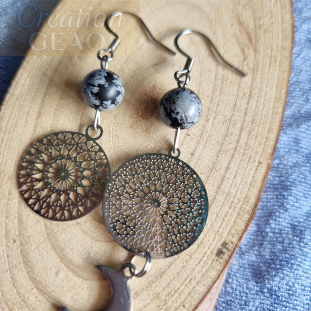 Obsidienne moucheté (neige)