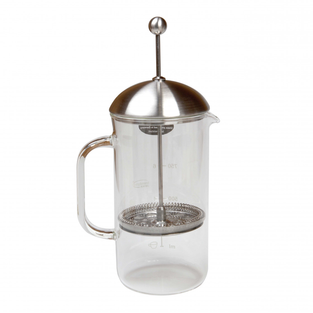 Cafetière à Piston Verre &amp; Inox - 1L