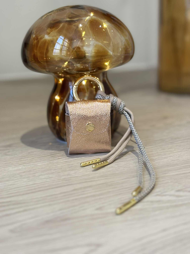 Porte-écouteurs ou Grigri de sac - Champagne