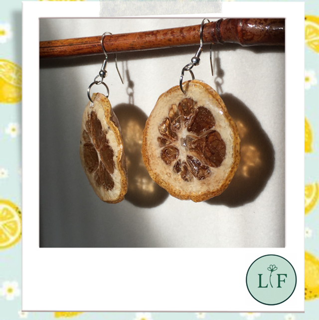 Lemon zest earrings