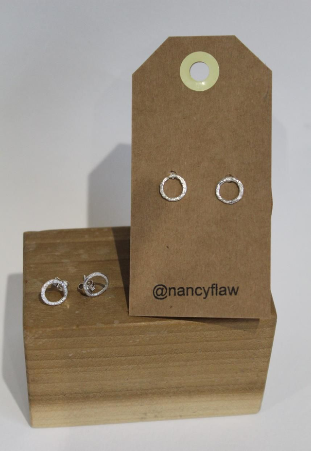 Sterling silver circle earrings 