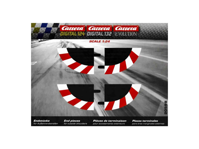 Extrémités pour les bords extérieurs des courbes carrera 20020598 Digital 124/132/Evolution