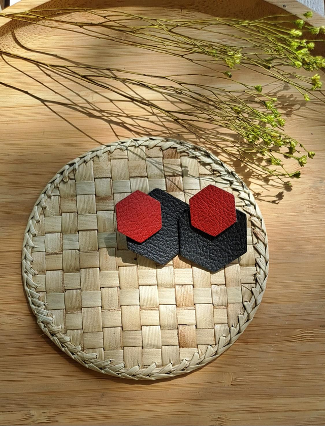 Boucles d'oreilles en matière végétale de pomme 