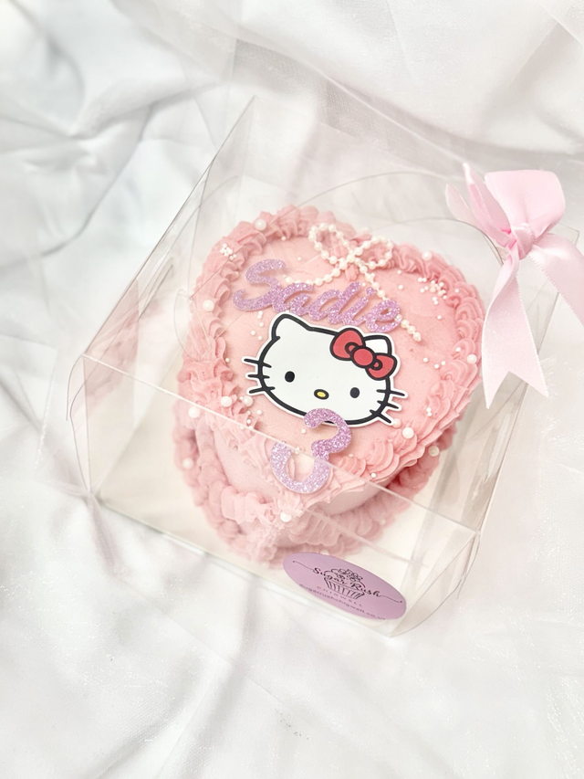 Hello Kitty Heart Birthday Cake