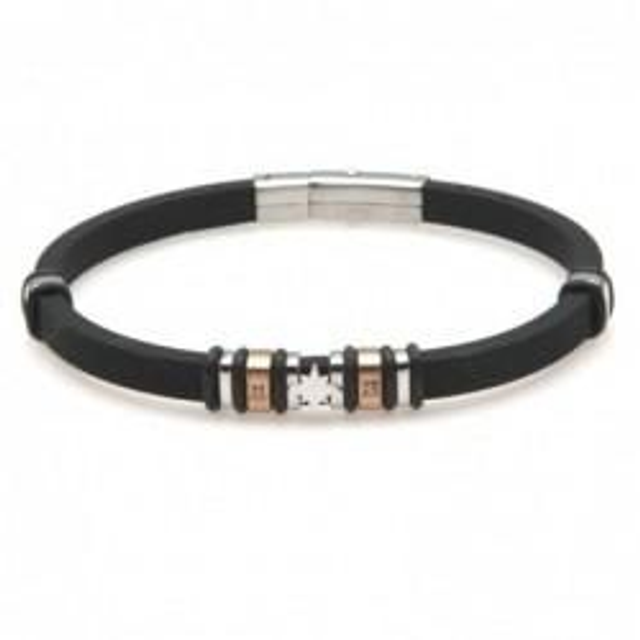 Bracciale uomo in caucciù con souvenir rosa dei venti 