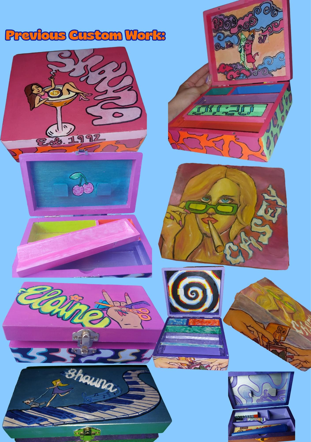 Custom Painted Stash Box