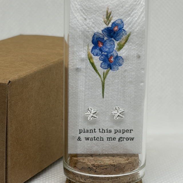 'Stem of blue' plantable paper