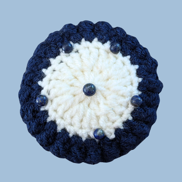 Stop-pensée "Macaron, lapis lazuli"