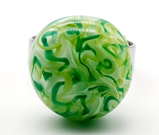 Bague Méandre verte