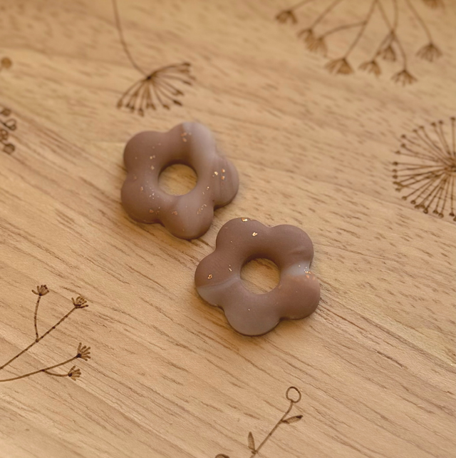 Pampilles petites fleurs (Fushia/blanches/pailletées)