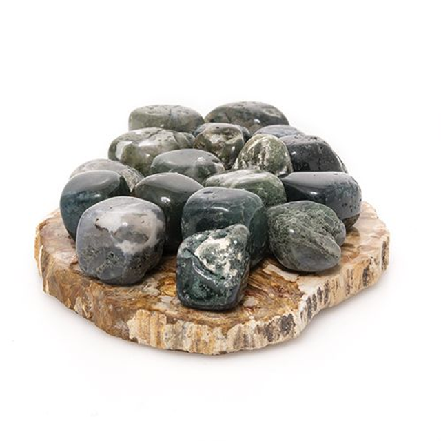 pierre roulée agate mousse
