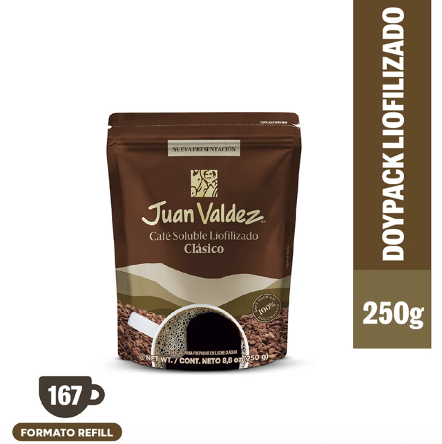 Café Liofilizado Tradicional Formato Doypack 250 g
