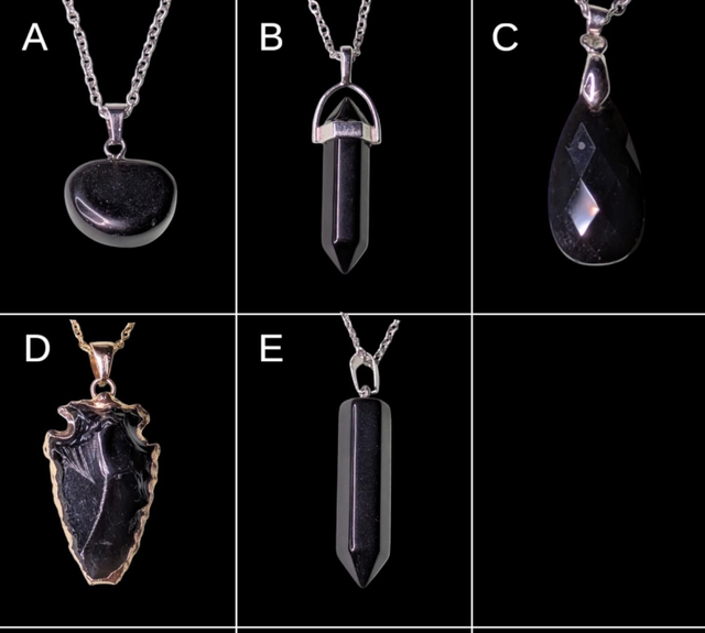 Pendentif obsidienne 