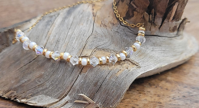 Collier cristal blanc