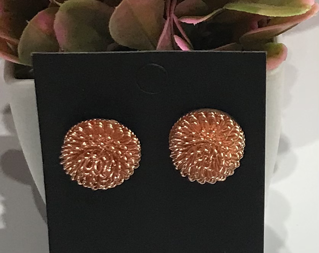 Peach Stud Earrings-STU02