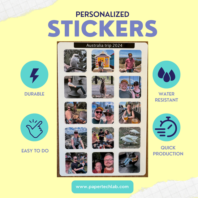 Custom Sticker Sheet - square stickers, multiple images per sheet