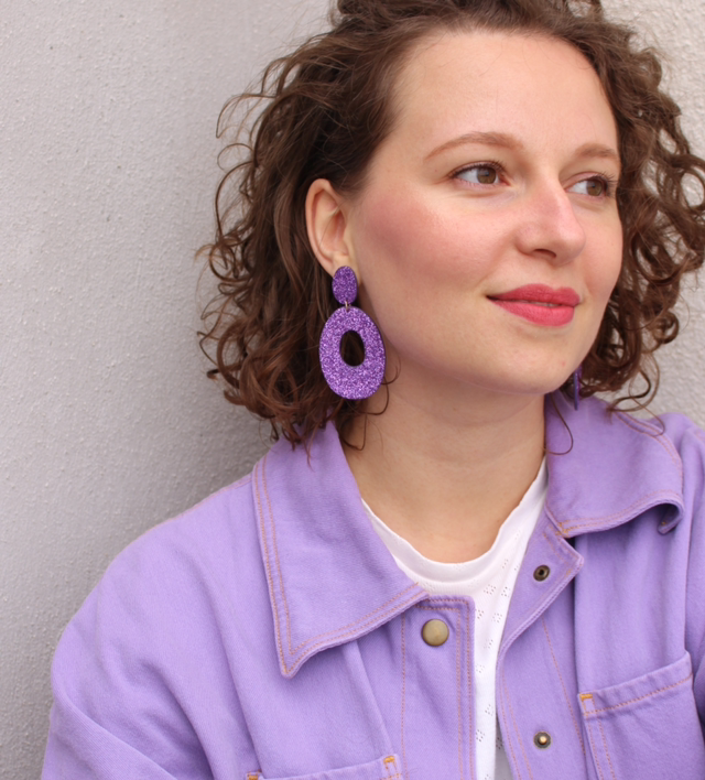 Iris • violet pailleté