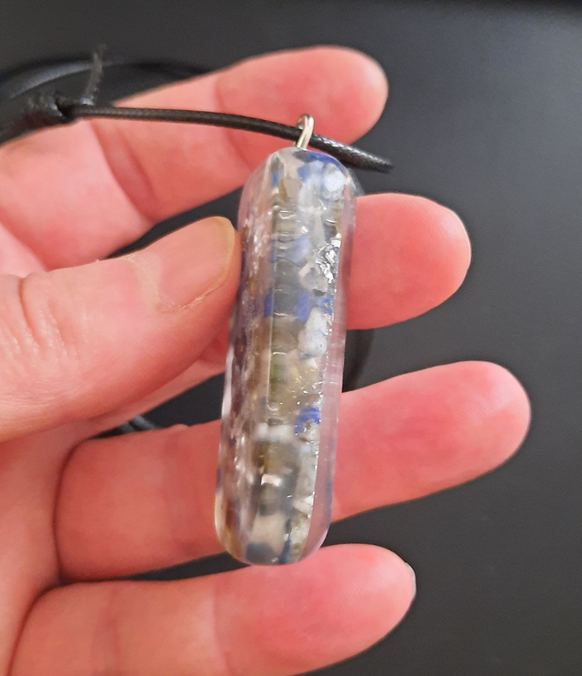 Pendentif Orgonite Labradorite / Lapis Lazuli