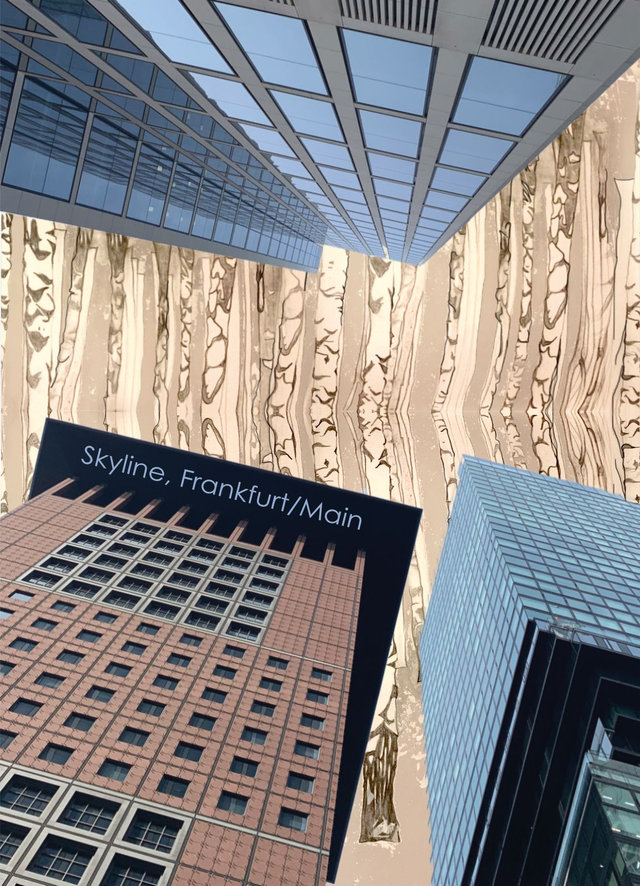 POSTKARTE: Skyline, Frankfurt/Main