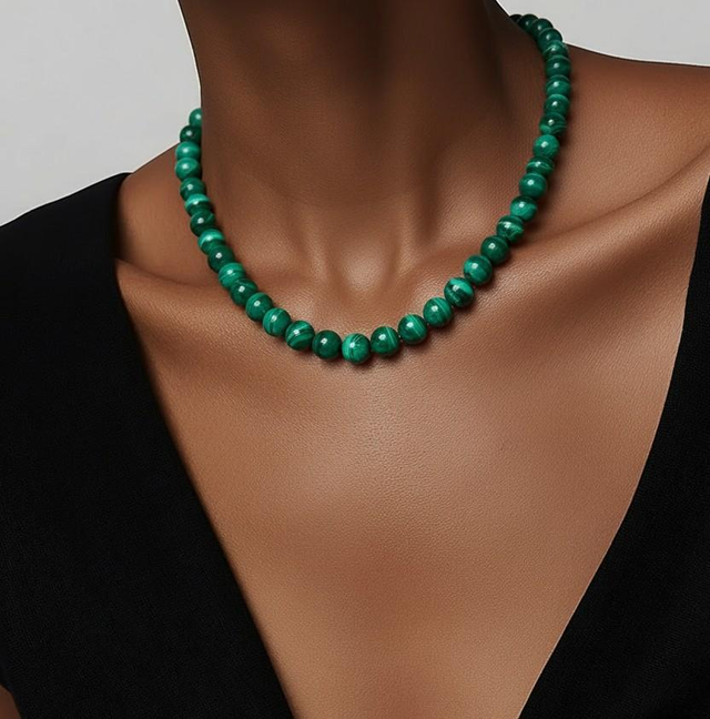"Malachite" - Collier perles artisanales - Exlusivité