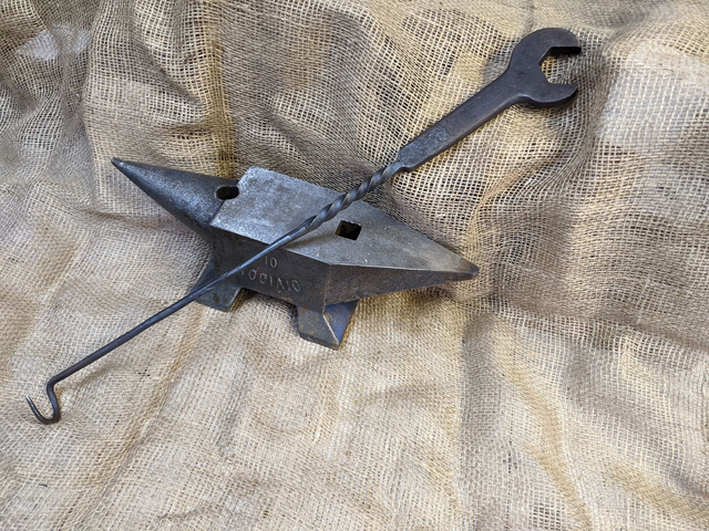 Hand forged Spanner steak flipper