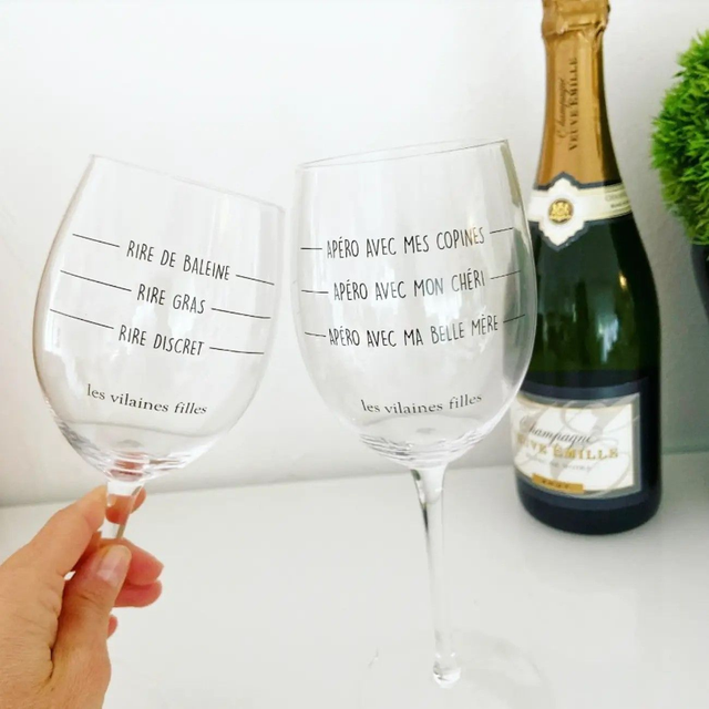 Coffret de 2 verres gradués humour