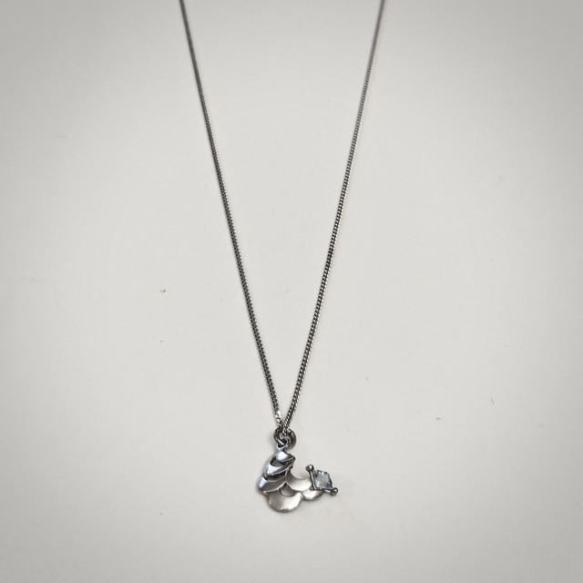 Pendentif ajouré - Aigue marine blue losange