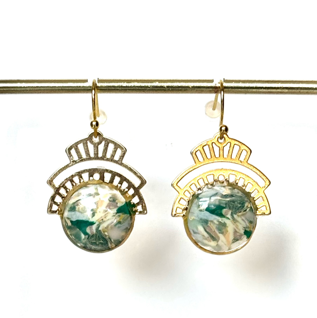 Boucles « Mousse antique » 