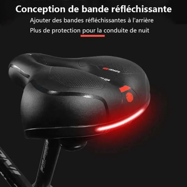 Selle de vélo coussin super doux pour vélo électrique 26x21cm haute élasticité