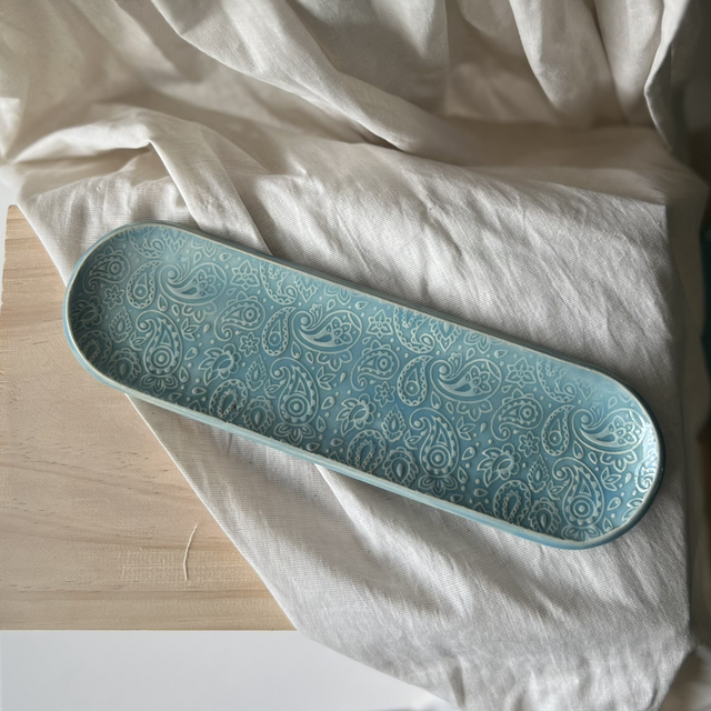 Snack tray "AQUA" mit Muster