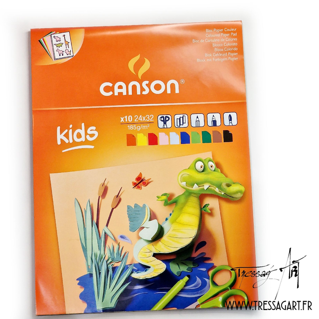 CANSON - BLOC KIDS COULEUR 24X32 - CA118