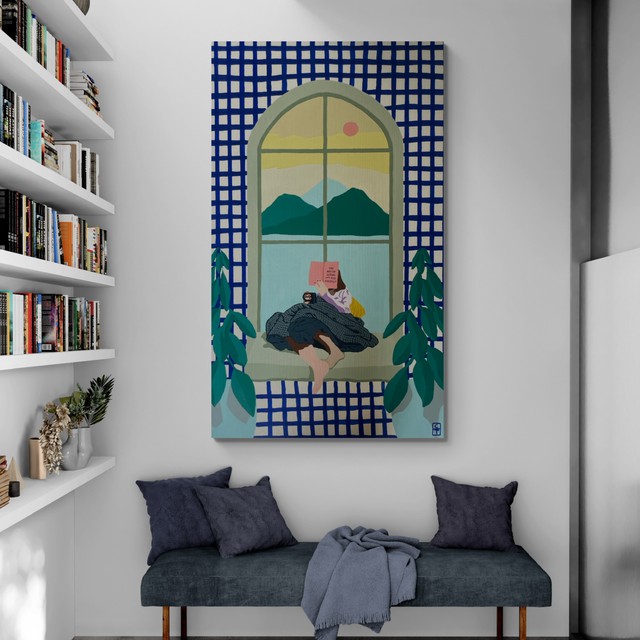 “Essentiel reading for kind people” acrylique 70x120 