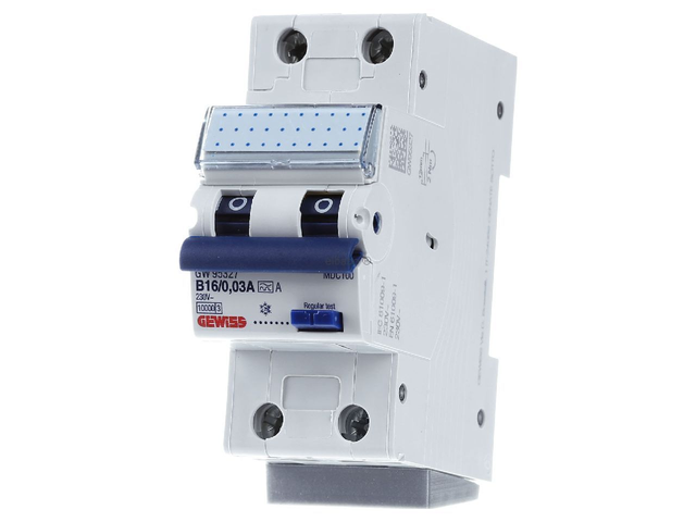 Gewiss  GW95227 Aardlekautomaat 1P+N B16A/30mA B haco 0.03A