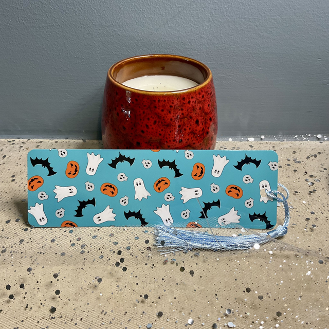 Halloween Bookmark. Fully laminated. Handmade gift for book lovers. 