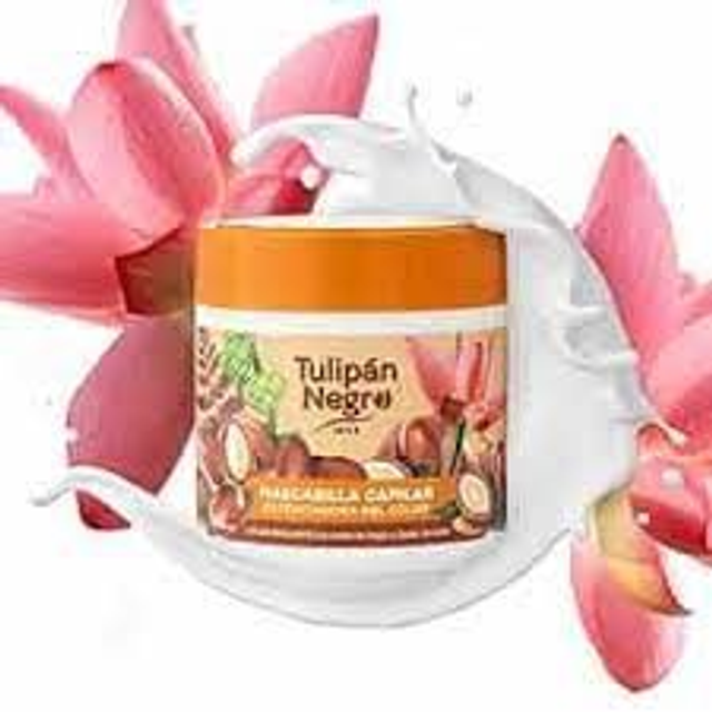 Tulipe noire Masque stimulant couleur avec huile d&#039;argan et fixateur de couleur, 400 ml