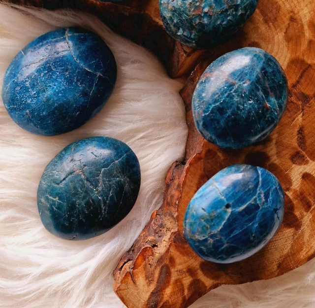 Blue Apatite Palm