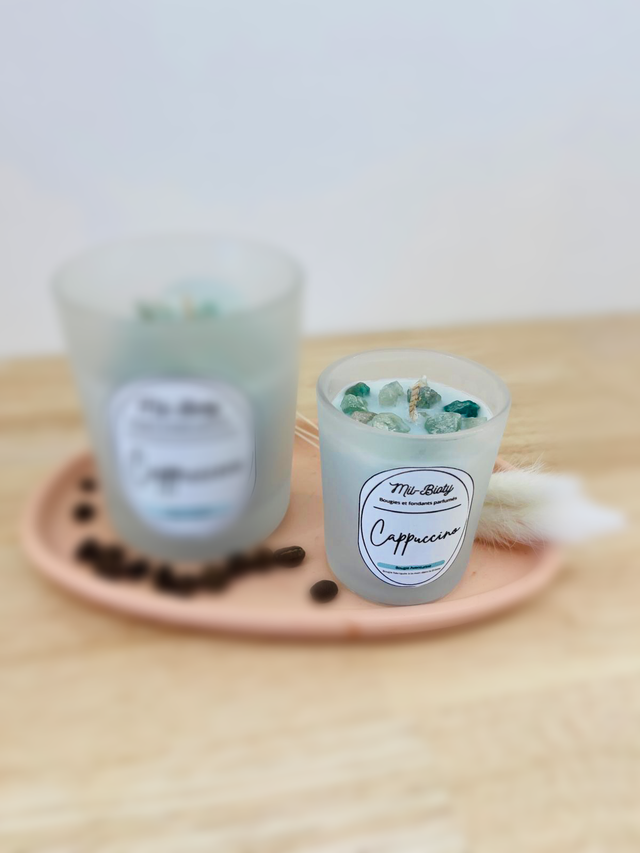 Bougie Aventurine : Cappuccino