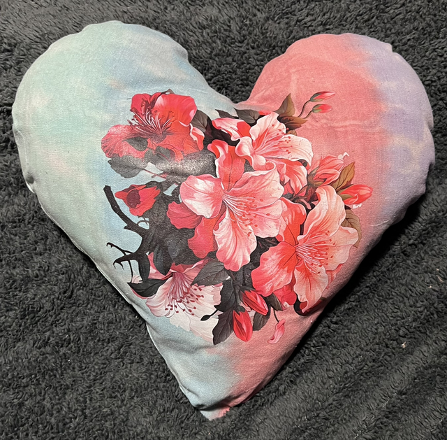 Hand Tie dye cushion with flowers