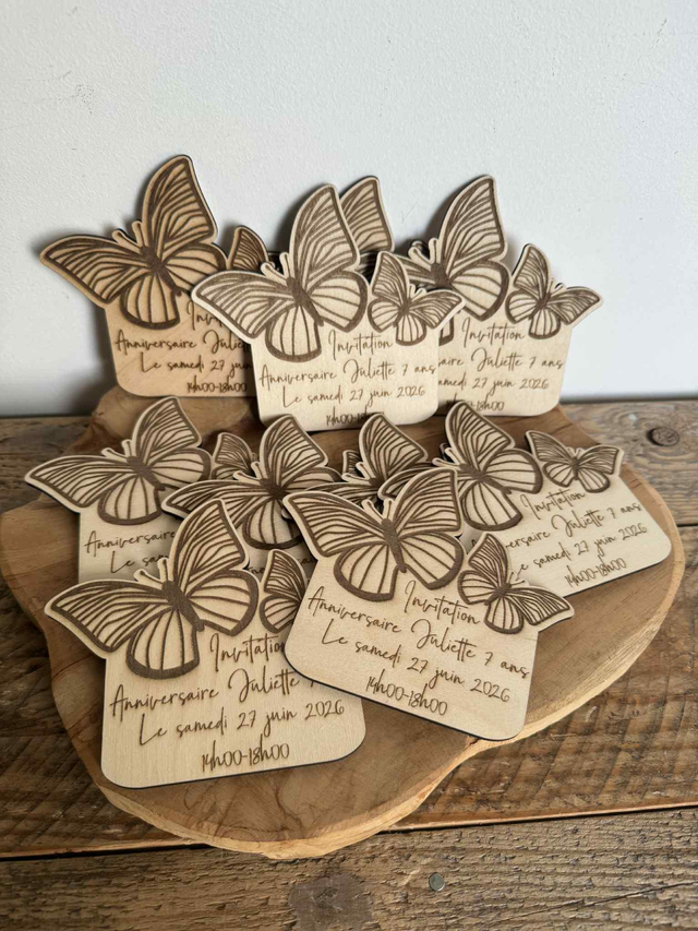 Faire-part / invitation thème : Papillon