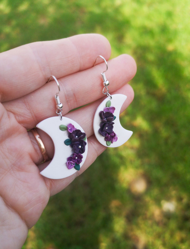 Collection Florale Prune du Jardin - Boucles d'oreilles Athéna