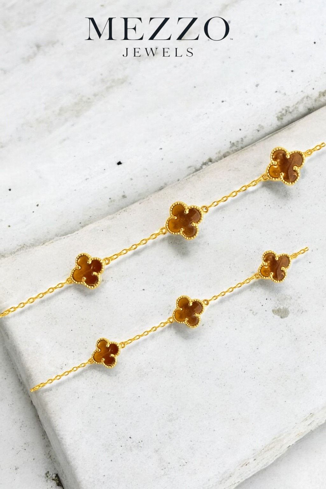 Γυναικείο Βραχιόλι ~Amber flowers~