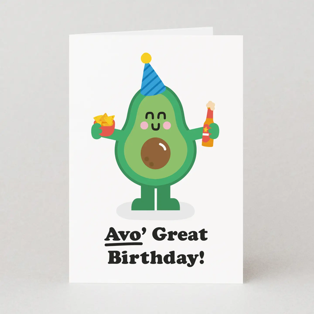 Avo Great Birthday Card | Avocado Card | Vegan Birthday Card