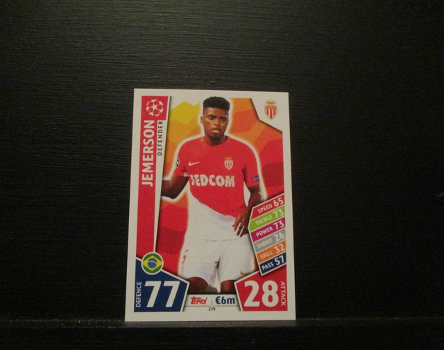 Jemerson - UEFA Champions League Match Attax 2017/18 Original Trading Card #239