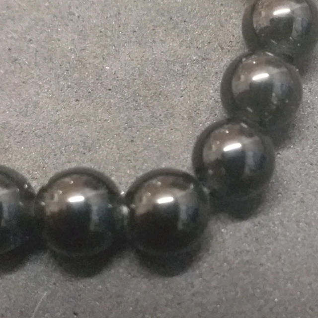 Perle d'obsidienne noire 