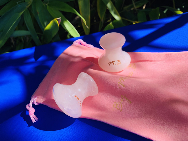 2 Mushrooms quartz rose By Marie.B 🌸